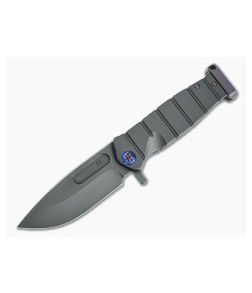 Medford USMC Fighter Flipper PVD S35VN Flamed Accents Black Titanium Frame Lock Folder - MKT-070 1