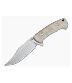 Hinderer Ranch Bowie Stonewashed CPM-3V Natural Micarta Fixed Blade - HK-0710 1