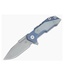 Hinderer Knives Full Track Spanto Working Finish S35VN Battle Blue Natural G10 Tri-Way Pivot Flipper - HK-0714 1