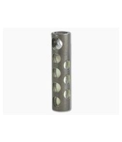 Ti Survival Stonewashed Titanium Glow Lantern Lanyard Fob - TS-072 1
