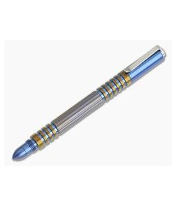 Hinderer Knives Investigator Pen Titanium Blue Two-Tone - HK-0734 1