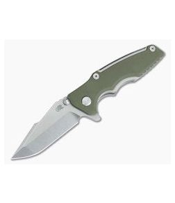 Hinderer Eklipse 3" Harpoon Spanto Stonewashed S35VN OD Green Tri-Way Flipper - HK-0738 1