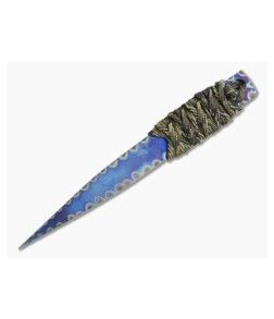 M. Strider Knives Flamed Titanium Nail 5.03" Cord Wrapped Fixed Blade 073 - MSK-073 1