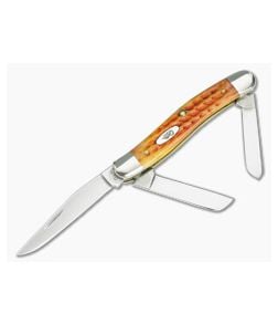 Case Harvest Orange Pocket Worn Medium Stockman - CA-07403 1