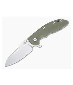 Hinderer XM-18 3.5" Skinny Sheepsfoot Stonewashed 20CV OD Green G10 Tri-Way Pivot Flipper - HK-0751 1