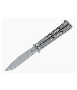 Hinderer Knives Nieves Titanium Balisong Working Finish S35VN Spanto - HK-0757 1