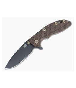 Hinderer XM-18 3" Vintage Series GEN 6 Parkerized O1 Spear Point Textured Walnut Battle Green Tri-Way Pivot Flipper 0764 - HK-0764 1