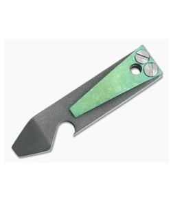 Ti Survival Exo Pry Titanium Pry Bar and Bottle Opener w/ Stonewashed Green Clip - TS-076 1