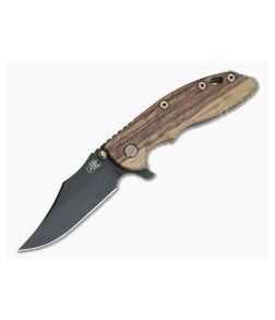 Hinderer XM-18 3.5" Vintage Series Parkerized O1 Bowie Smooth Walnut Battle Green Tri-Way Pivot Flipper 0792 - HK-0792 1