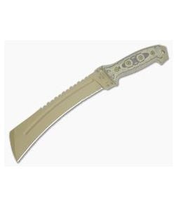Buck Talon Chopper Coyote Tan Cerakote 5160 Micarta Combat and Survival Fixed Blade 0808BRX2 - BU-0808BRX2 1