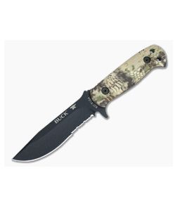 Buck 822 Sentry Kryptek Highlander Black Fixed Knife - BU-0822CMX26 1