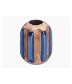 Ti Survival Titanium Copper Hex XL Lanyard Bead Polished Blue Anodized - TS-084 1