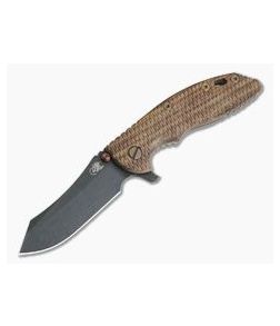 Hinderer XM-18 3.5" Vintage Series Parkerized O1 Skinner Textured Walnut Battle Green Tri-Way Pivot Flipper 0859 - HK-0859 1