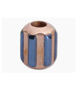 Ti Survival Titanium Copper Hex XXL Lanyard Bead Polished Blue Anodized - TS-085 1