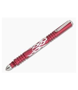 Hinderer Knives Investigator Pen Flames Matte Red Aluminum 0865 - HK-0865 1