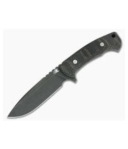 Hinderer Ranch Reserve Drop Point Battle Black CPM-3V Burlap Black Micarta Fixed Blade 0887 - HK-0887 1