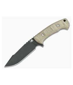 Hinderer Ranch Reserve Harpoon Spanto Battle Black CPM-3V Natural Micarta Fixed Blade 0889 - HK-0889 1