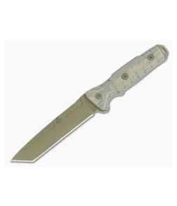 Buck GCK Tanto Coyote Tan Cerakote 5160 Micarta Combat and Survival Fixed Blade 0893BRS1 - BU-0893BRS1 1