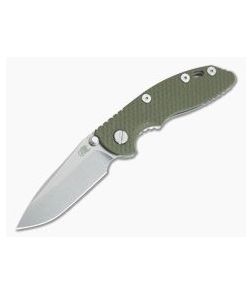Hinderer XM-18 3" NoN Flipper Stonewashed 20CV Spear Point OD Green G10 Tri-Way Pivot Folder - HK-0897 1