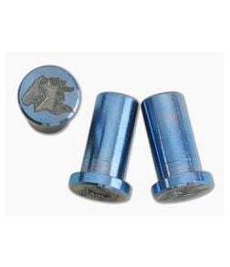 Hinderer Knives XM-18 3" Handle Nuts Stonewashed Blue Horse Head 3 Set 0920 - HK-0920 1