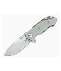Hinderer Knives Half Track Slicer 20CV Stonewashed Bronze Jade Green G10 Tri-Way Flipper - HK-0927 1