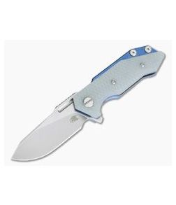 Hinderer Knives Half Track Slicer 20CV Stonewashed Blue Jade Green G10 Tri-Way Flipper - HK-0930 1