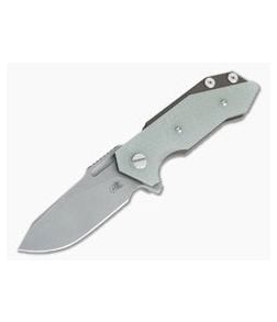 Hinderer Knives Half Track Slicer 20CV Battle Bronze Jade Green G10 Tri-Way Flipper - HK-0941 1