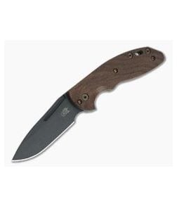 Hinderer XM Slippy Vintage Series Black O1 Spear Point Smooth Walnut Battle Green Slip Joint 0953 - HK-0953 1