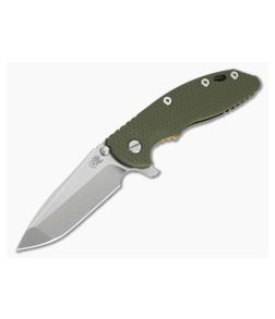 Hinderer XM-18 3.5" Stonewashed S45VN Spanto OD Green G10 Bronze Tri-Way Flipper 0974 - HK-0974 1