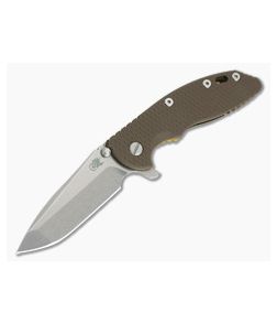 Hinderer XM-18 3.5" Stonewashed S45VN Spanto FDE G10 Bronze Tri-Way Flipper 0975 - HK-0975 1