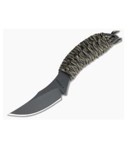 M. Strider Knives WP Hand Ground Trailing Point Black PSF27 Camo Paracord - MSK-098 1
