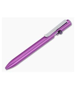 Tactile Turn Short Bolt Action Pen Aluminum Purple TiMascus Bolt - TT-10-BA2-AAL-PUR-DAM 1