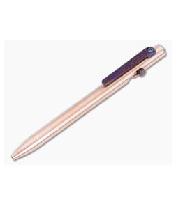 Tactile Turn Short Slim Bolt Action Pen Copper TiMascus Bolt & Clip - TT-10-SB2-COP-DAM 1