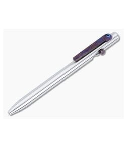 Tactile Turn Short Slim Bolt Action Pen Titanium TiMascus Bolt & Clip - TT-10-SB2-TTM-DAM 1