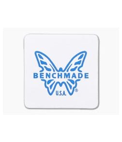 Benchmade White and Blue Butterfly Logo 1x1 Sticker 100931F - BM-100931F 1