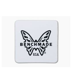 Benchmade White and Black Butterfly Logo 1x1 Sticker 100933F - BM-100933F 1