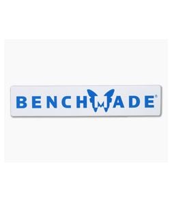 Benchmade White and Blue Wordmark Sticker 100936F - BM-100936F 1