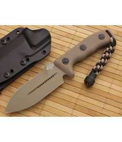 Microtech Crosshair Tan Fixed Double Edge - MT-101-1TA 1