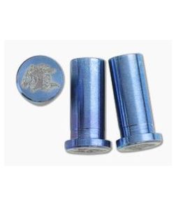 Hinderer Knives XM-24 4" Handle Nuts Stonewashed Blue Horse Head 3 Set 1013 - HK-1013 1