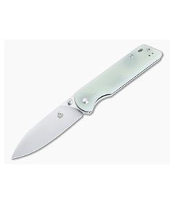 QSP Knives Parrot Drop Point Satin D2 Jade G10 Liner Lock Folder - QS-102-H 1