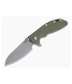 Hinderer XM-24 Sheepsfoot Working Finish 20CV OD Green G10 Battle Bronze Tri-Way Pivot Flipper - HK-1041 1