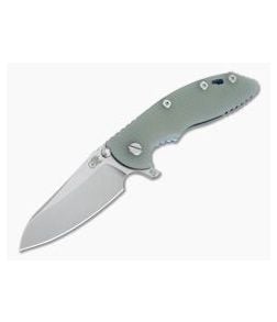 Hinderer XM-18 3.5" Skinny Sheepsfoot Stonewash 20CV Translucent G10 Stonewash Blue Ti Tri-Way Pivot Flipper - HK-1055 1
