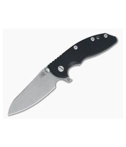 Hinderer XM-18 3.5" Skinny Sheepsfoot Working Finish 20CV Black G10 Working Finish Ti Tri-Way Pivot Flipper - HK-1063 1