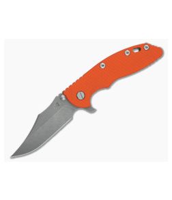 Hinderer XM-18 3.5" Bowie Working Finish 20CV Orange G10 Tri-Way Flipper 1076 - HK-1076 1