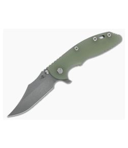 Hinderer XM-18 3.5" Bowie Working Finish 20CV Translucent Jade G10 Tri-Way Flipper 1077 - HK-1077 1