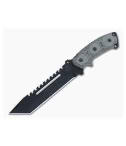 TOPS Steel Eagle 107D Tanto Black Linen Micarta - TP-107D 1