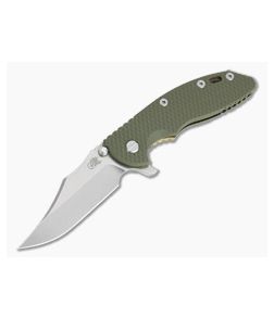 Hinderer XM-18 3.5" Bowie Stonewashed 20CV OD Green G10 Bronze Tri-Way Flipper 1085 - HK-1085 1