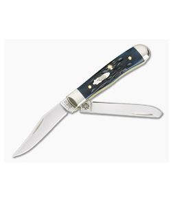 Case Tiny Trapper Blue Denim Peach Seed Jig Bone Slip Joint 10886 - CA-10886 1