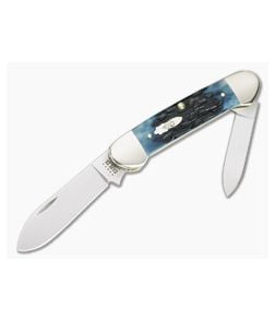 Case Canoe Blue Denim Peach Seed Jig Bone Slip Joint 10887 - CA-10887 1