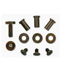 Hinderer Knives Complete Titanium Hardware Kit XM-18 3.5" Stonewashed Bronze - HK-1090 1